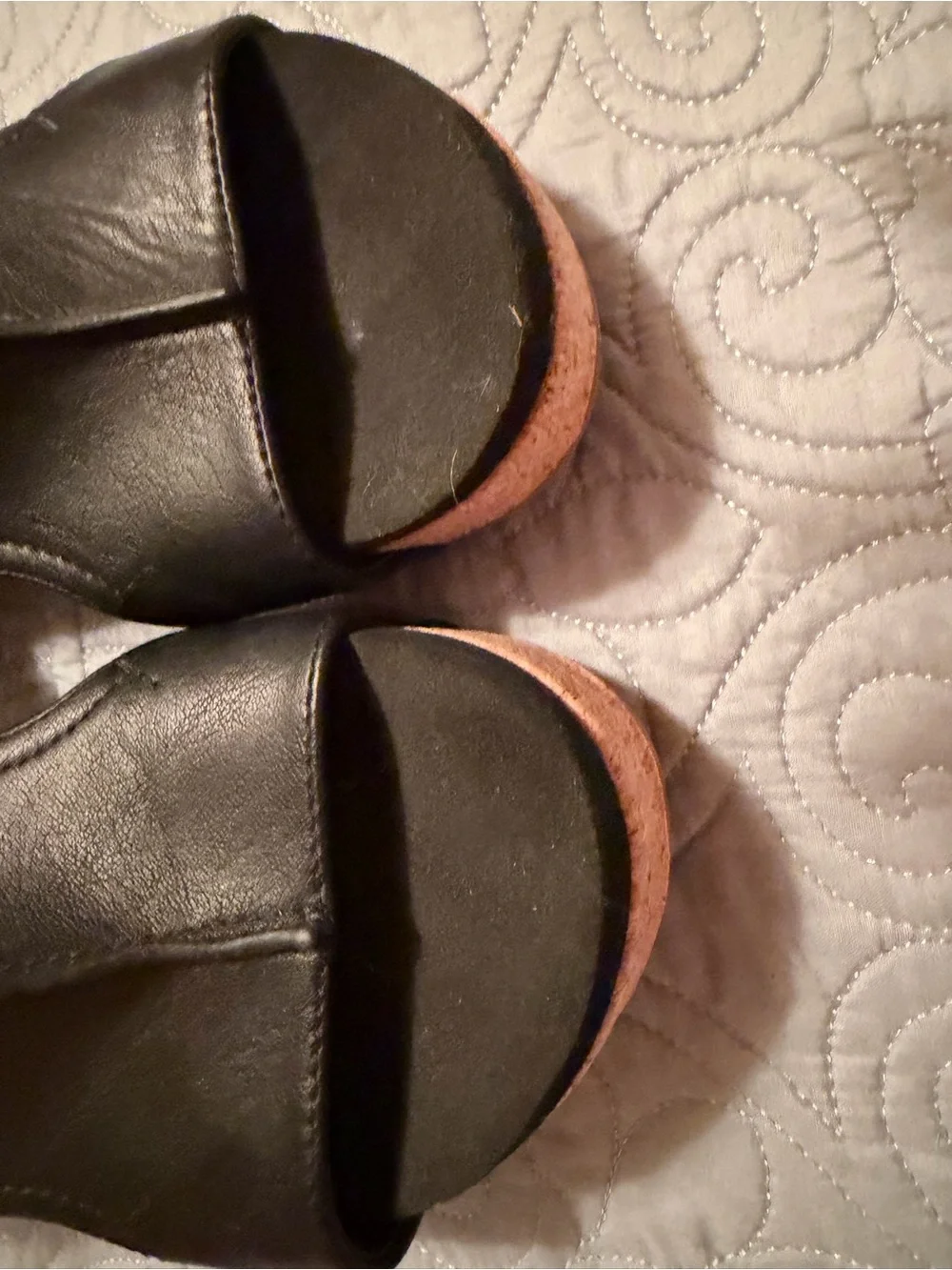 Boutique by Corkys black wedge sandals in women’s size 10.